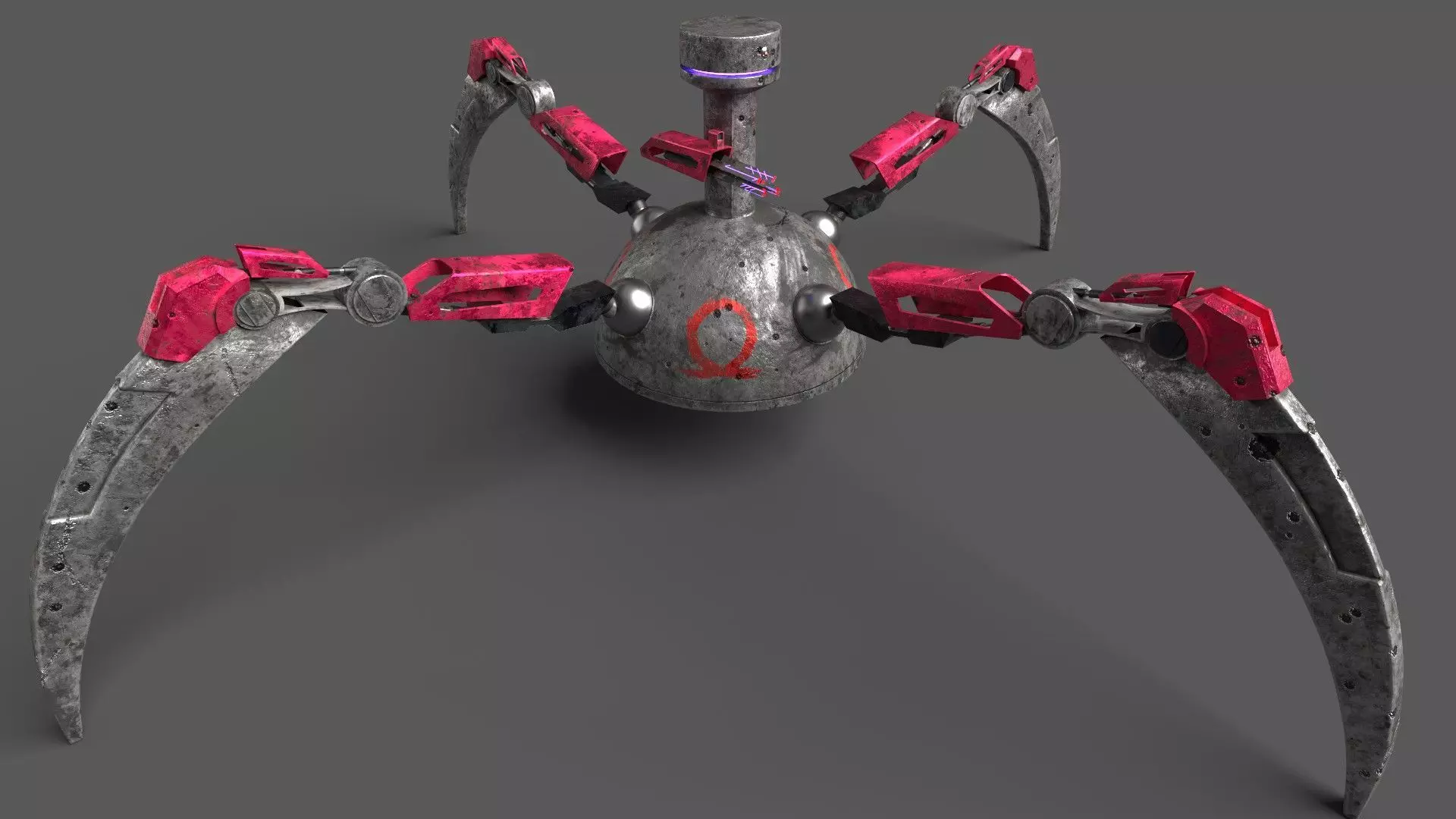 Omega Reaper Spiderbot Aries Reborn Low-poly 3D model_2