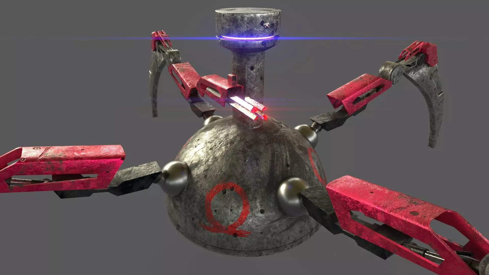 Omega Reaper Spiderbot Aries Reborn Low-poly 3D model_5