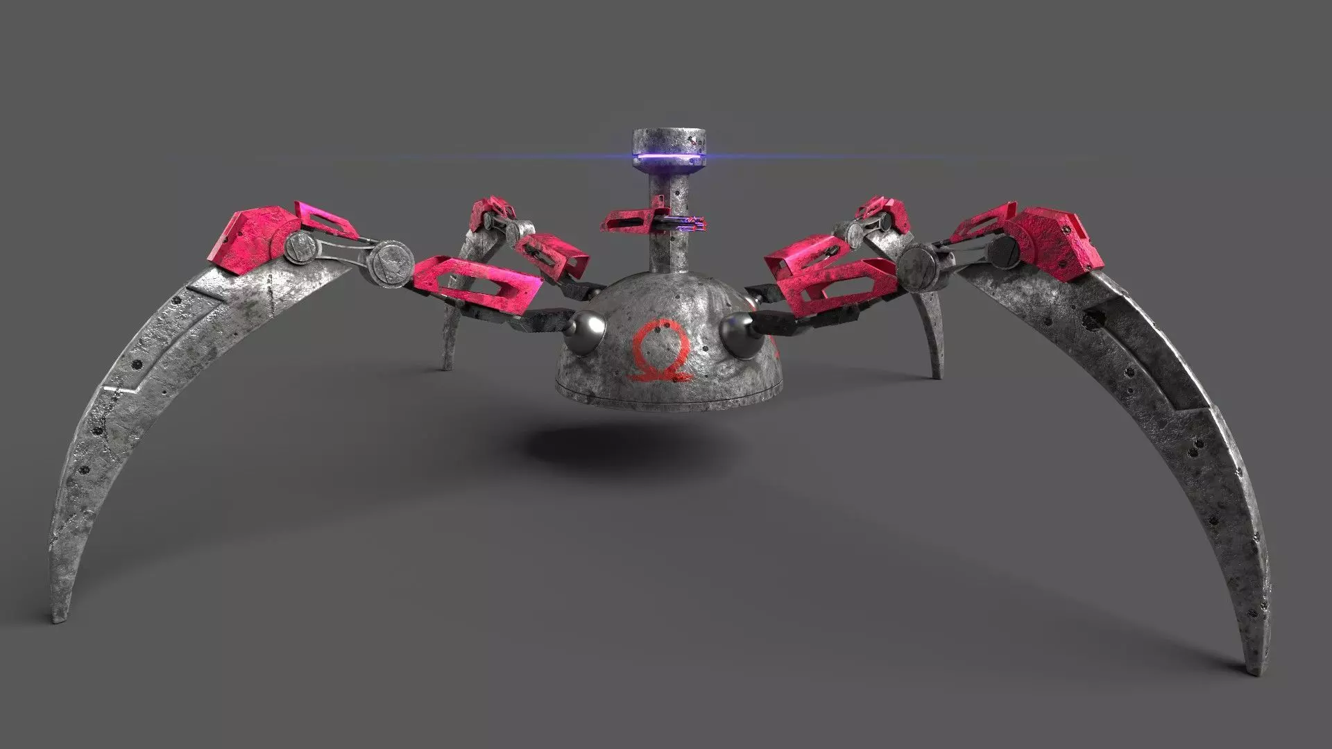 Omega Reaper Spiderbot Aries Reborn Low-poly 3D model_4