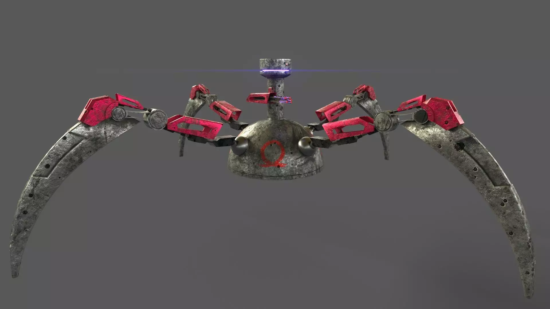 Omega Reaper Spiderbot Aries Reborn Low-poly 3D model_3