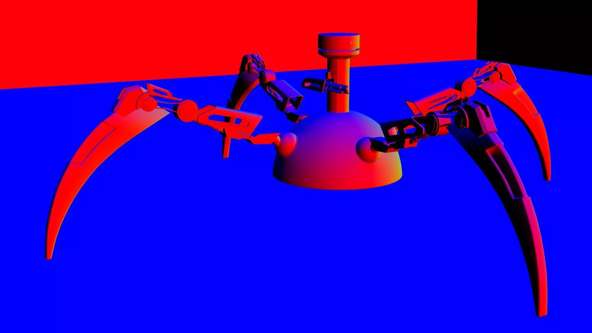 Omega Reaper Spiderbot Aries Reborn Low-poly 3D model_8