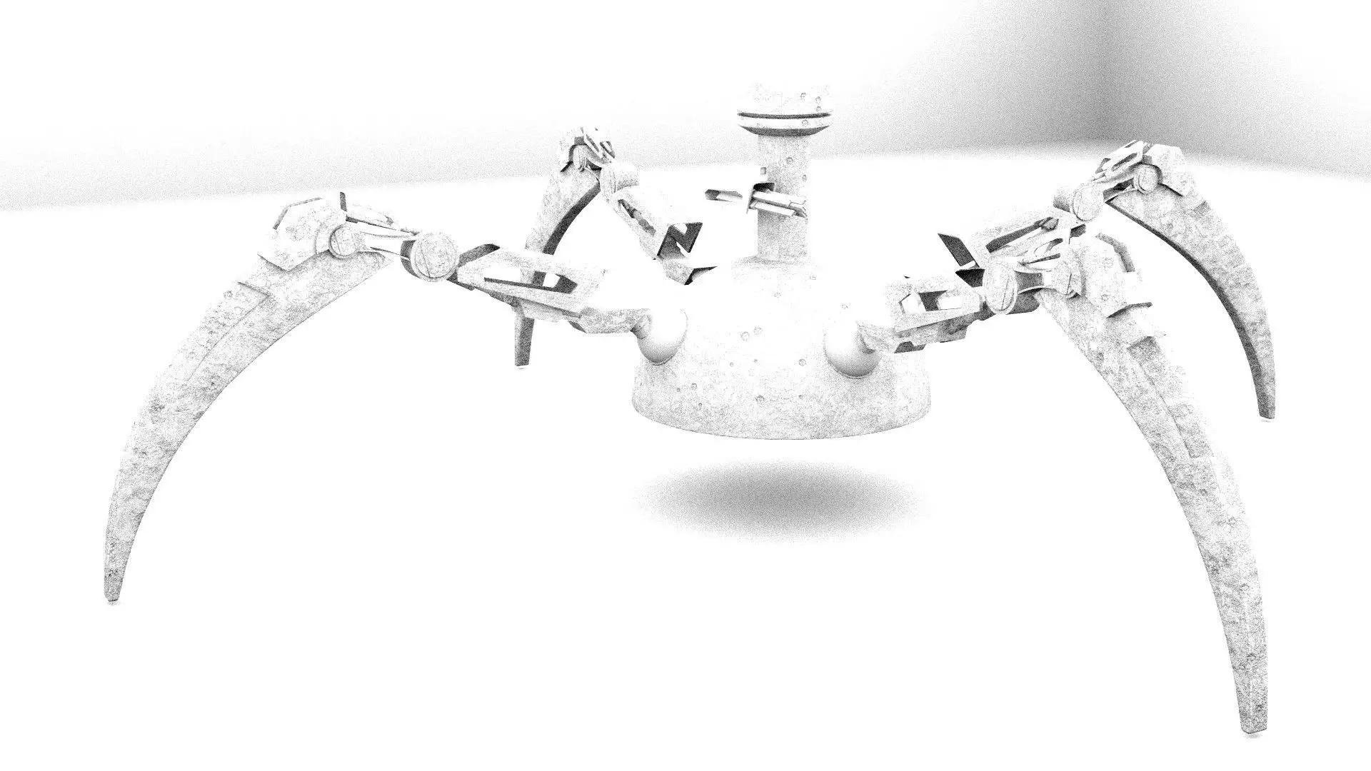 Omega Reaper Spiderbot Aries Reborn Low-poly 3D model_9