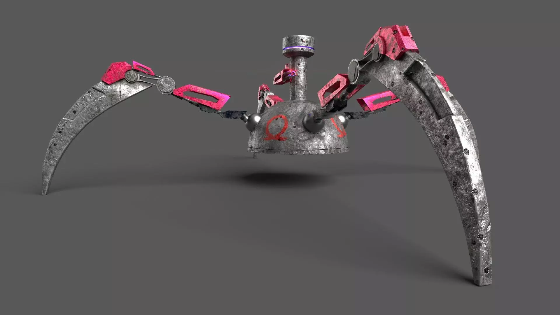 Omega Reaper Spiderbot Aries Reborn Low-poly 3D model_0