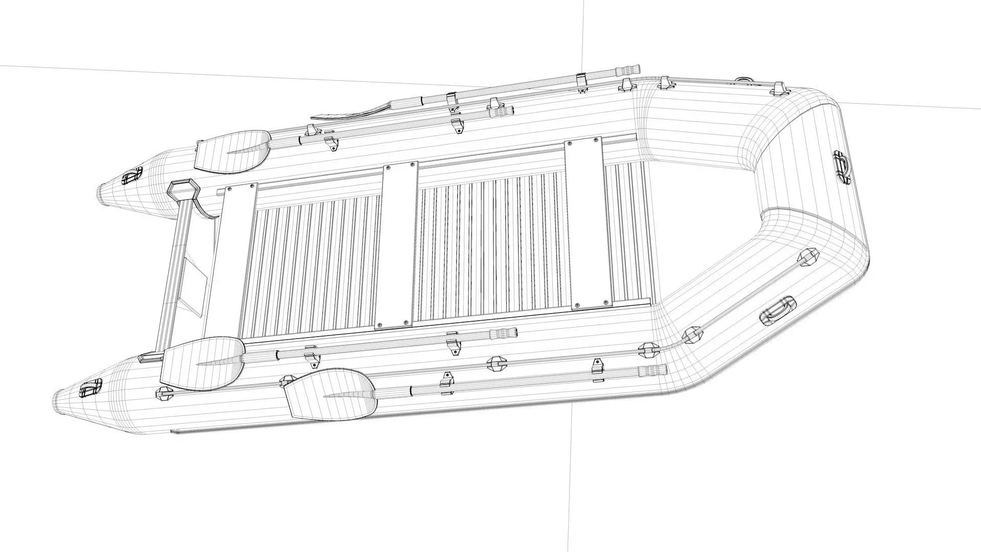 Inflatable boat  3D model_6