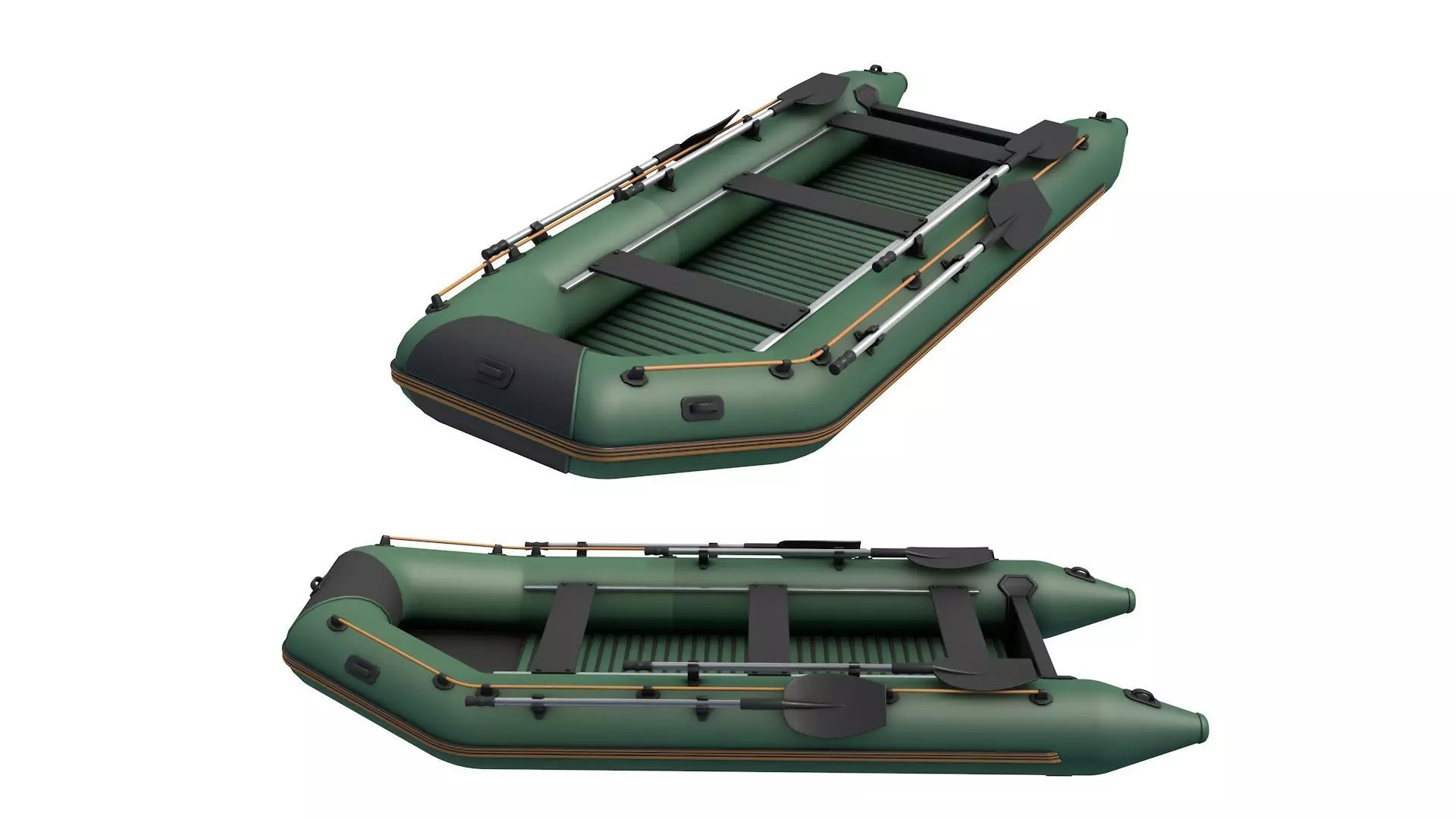 Inflatable boat  3D model_0
