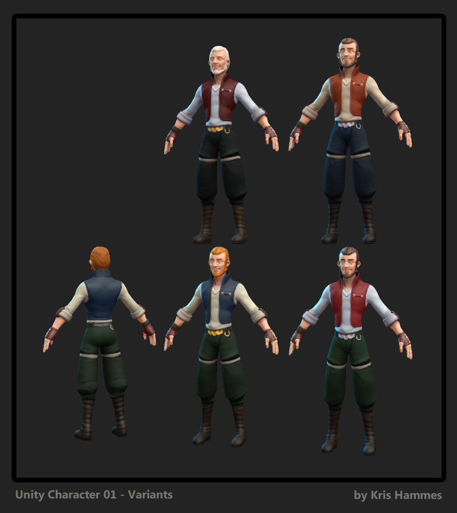 KBH Toon - Adventurer 01 Low-poly 3D model_2