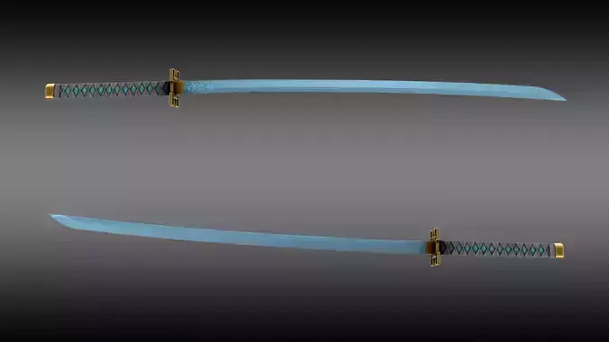 Demon Slayer Muichiro Tokito Nichirin Sword  Low-poly 3D model