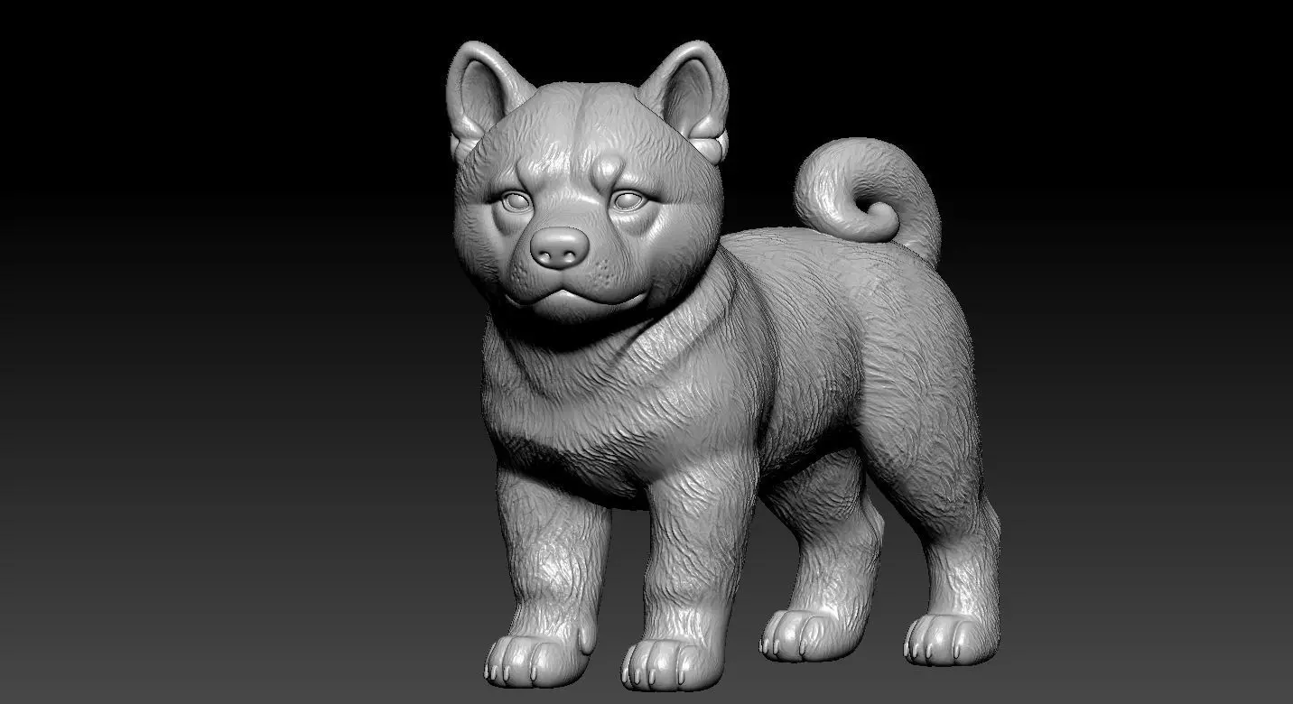 Siberian Husky model - Husky statue - 3D print 3D print model_1