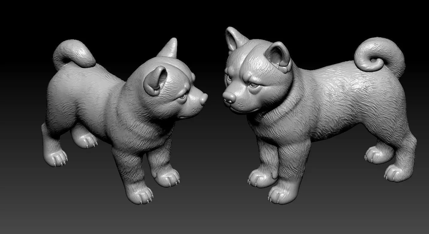 Siberian Husky model - Husky statue - 3D print 3D print model_4
