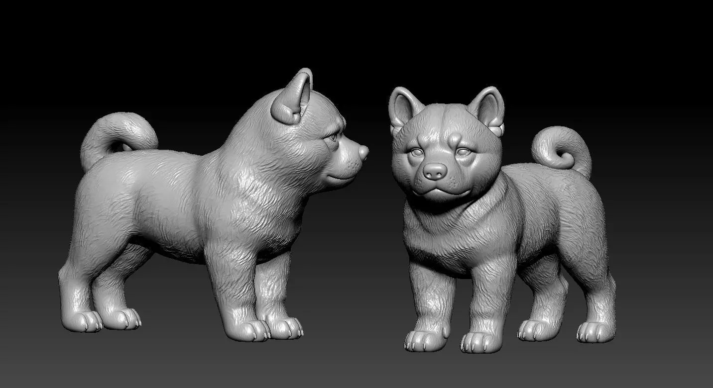 Siberian Husky model - Husky statue - 3D print 3D print model_3