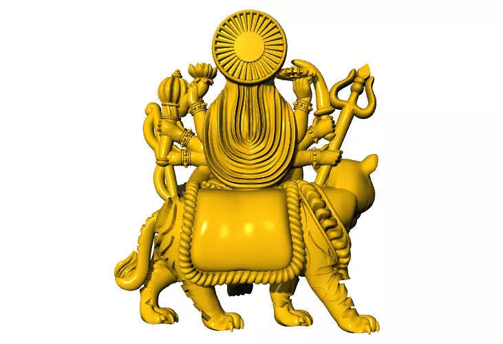Durga maa 3d pendent ambemaa 3D print model_6