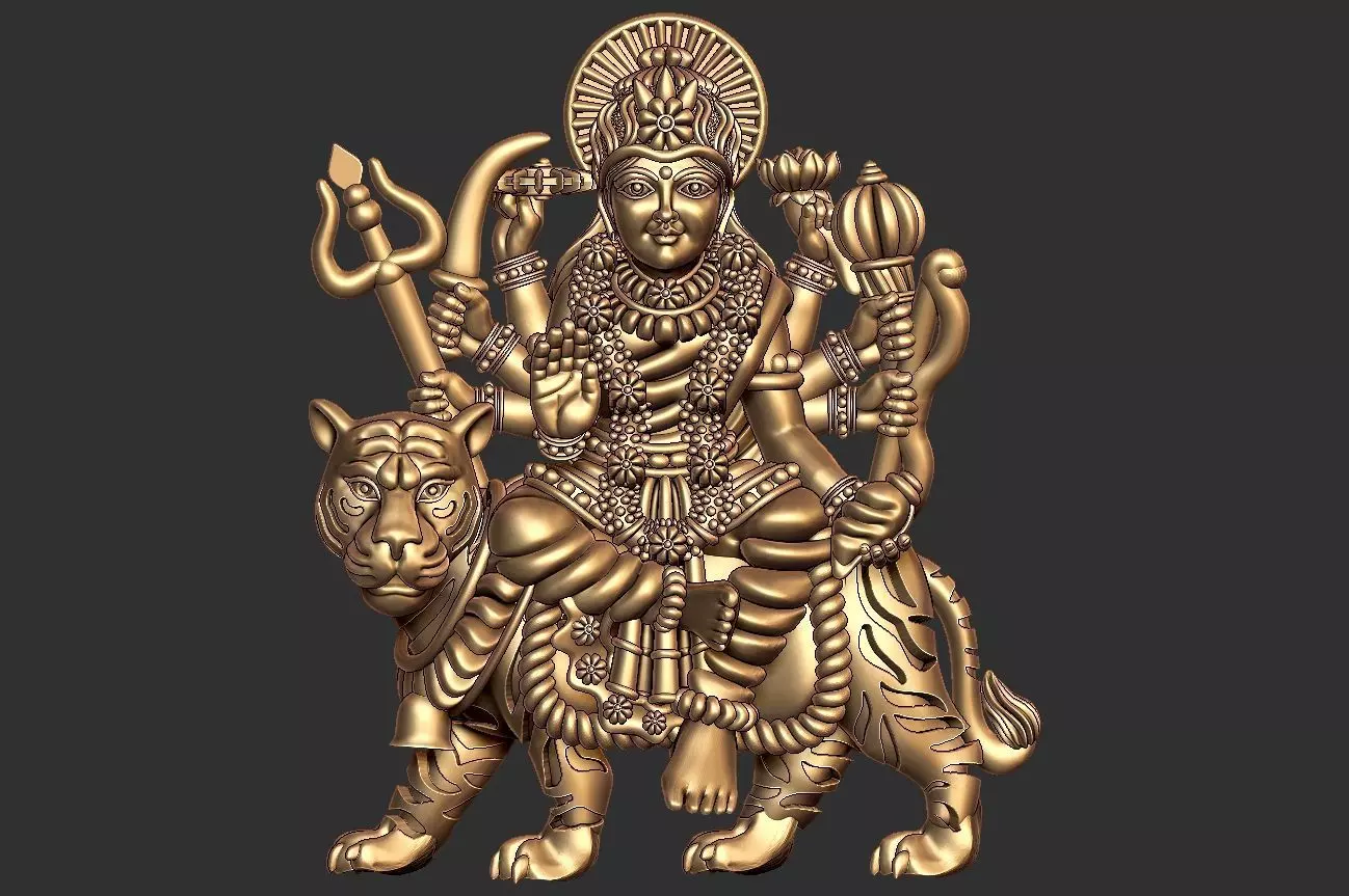 Durga maa 3d pendent ambemaa 3D print model_0