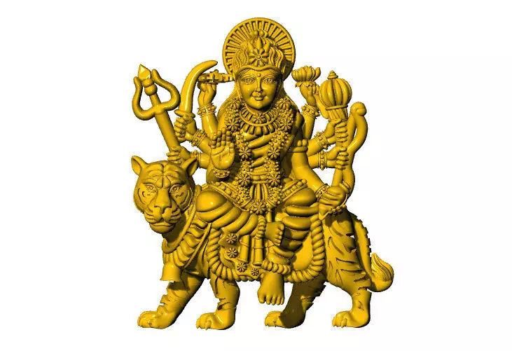 Durga maa 3d pendent ambemaa 3D print model_1