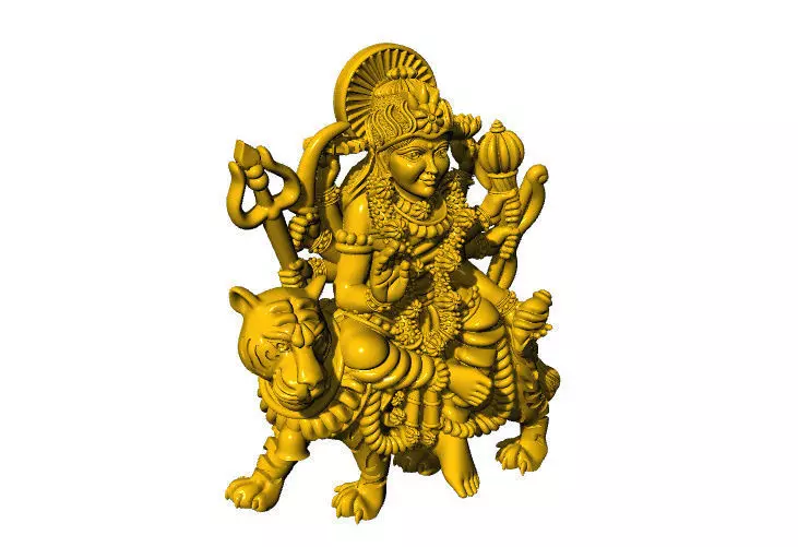 Durga maa 3d pendent ambemaa 3D print model_7