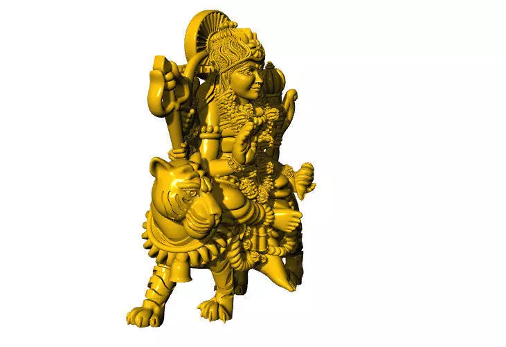 Durga maa 3d pendent ambemaa 3D print model_4