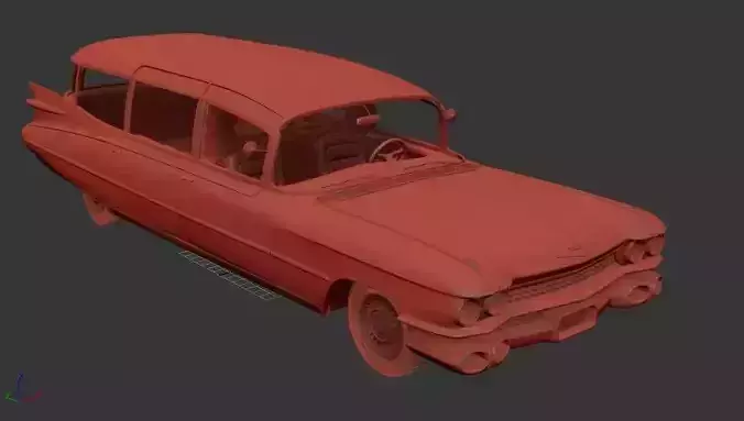 Cadillac Ambulance Miller Meteor 1959 3D print model