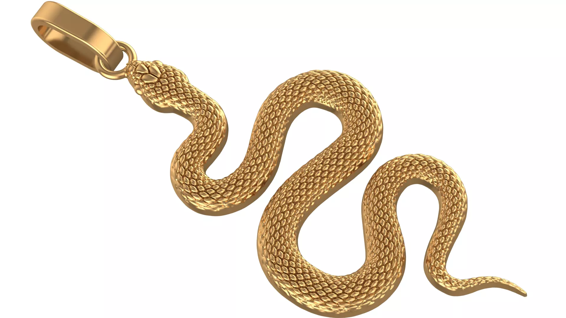 Snake Pendant 3D print model_0