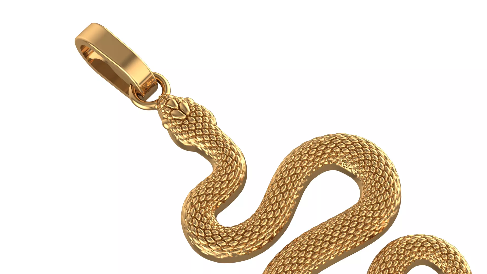Snake Pendant 3D print model_2