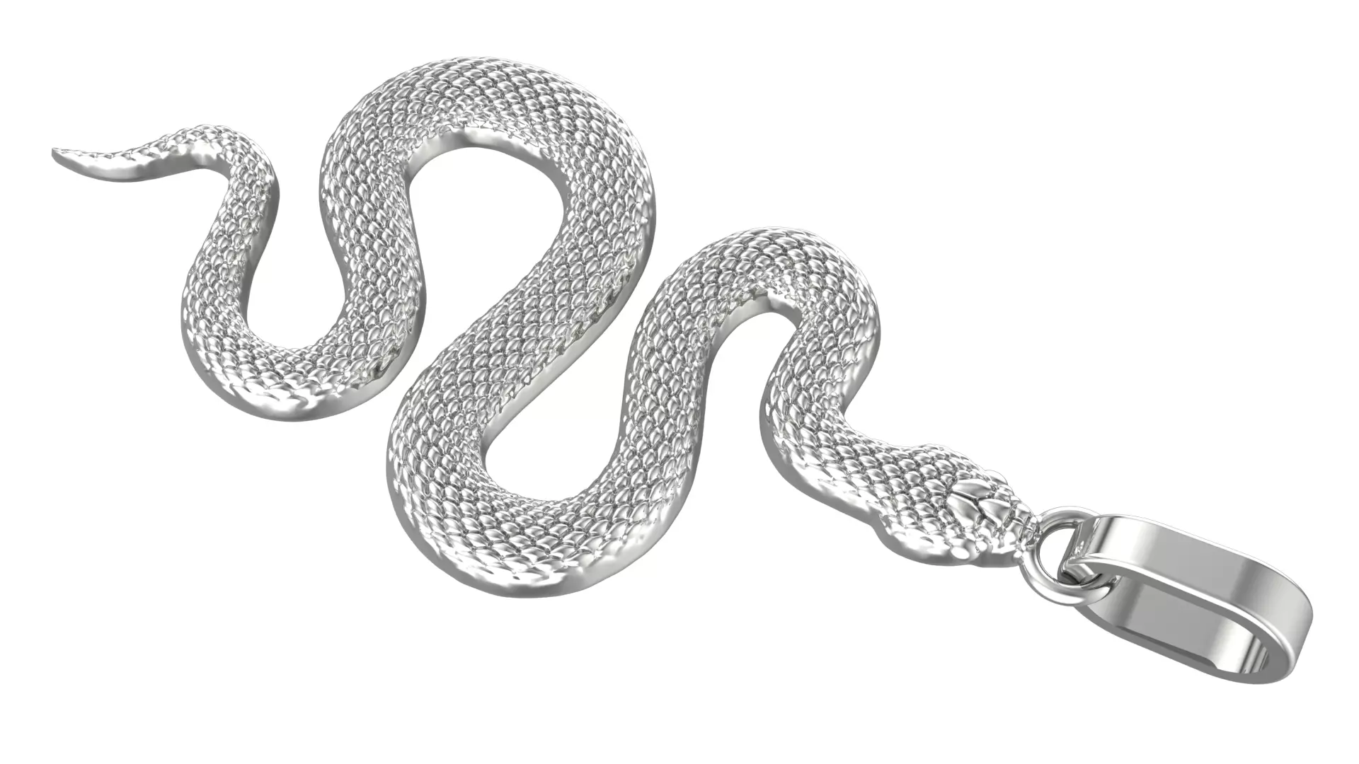 Snake Pendant 3D print model_3