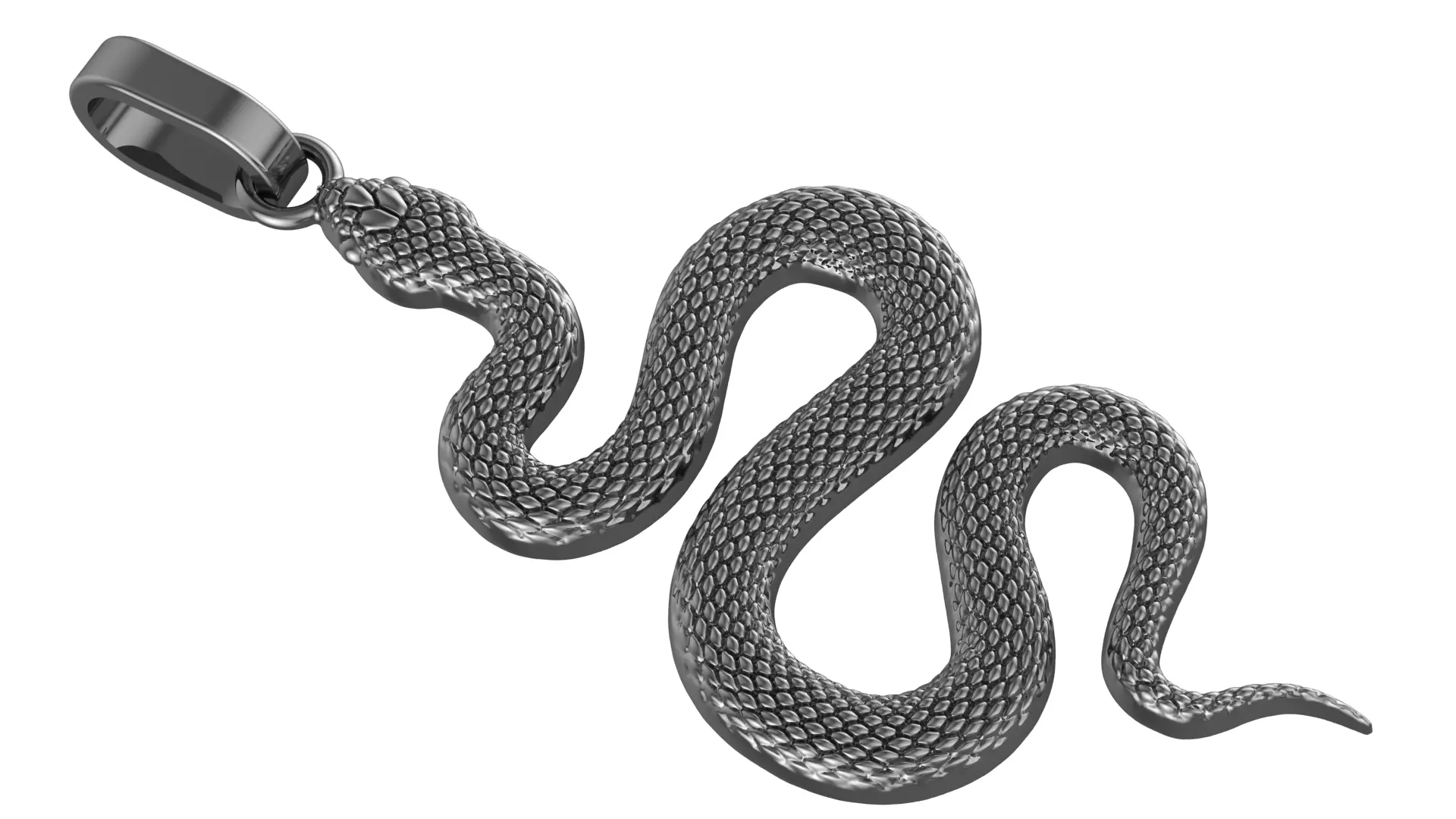 Snake Pendant 3D print model_4