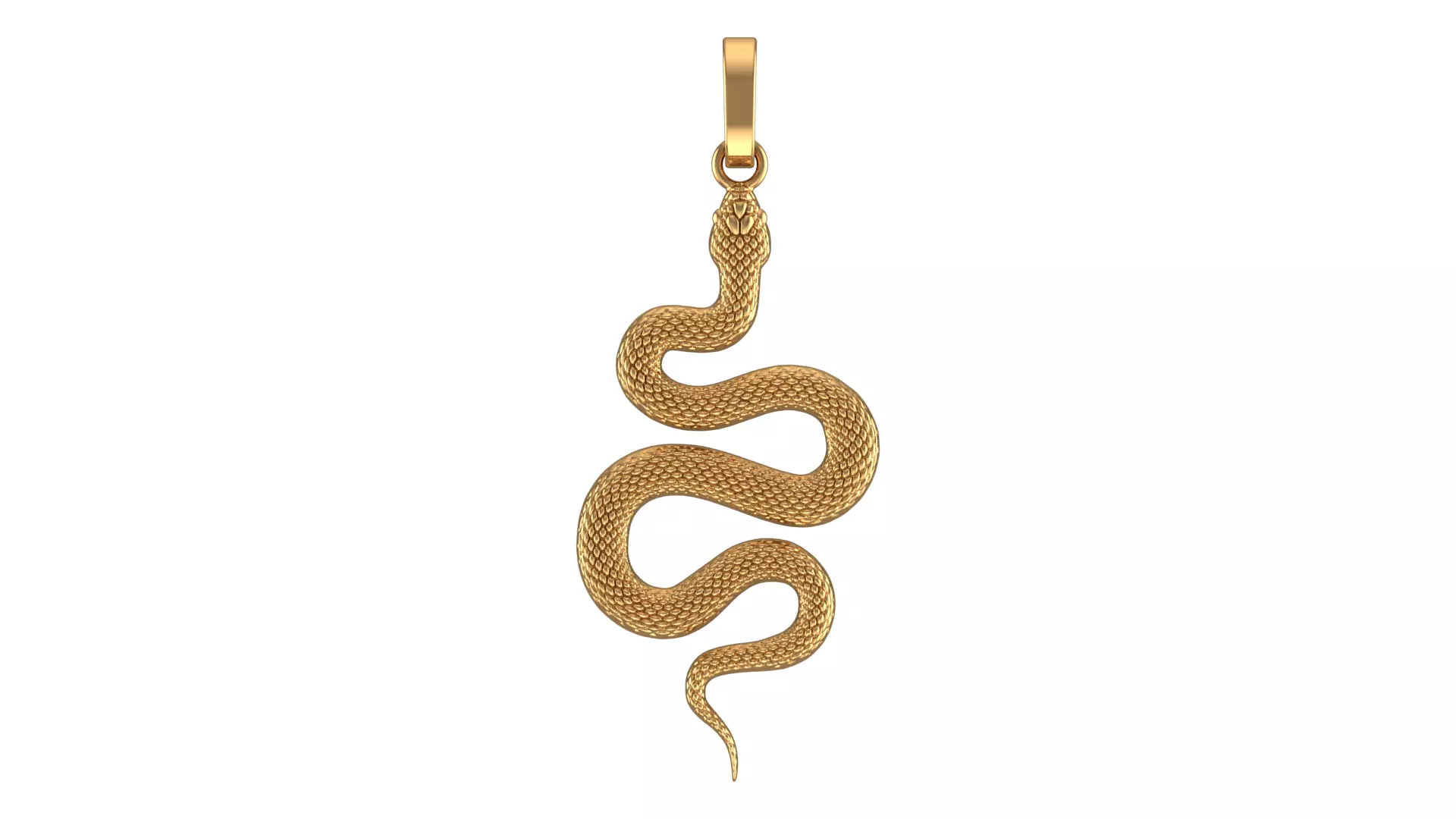 Snake Pendant 3D print model_1
