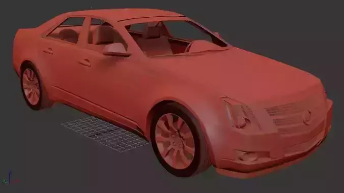 Cadillac CTS Mk2 sedan 2007 3D print model
