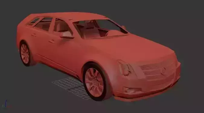 Cadillac CTS Mk2 sport wagon 2009 3D print model