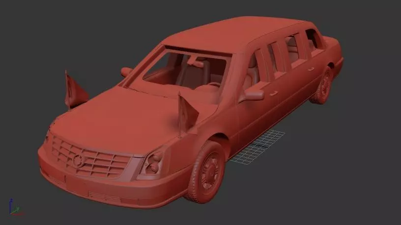 Cadillac DTS Limousine 2006 3D print model_1