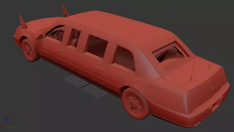 Cadillac DTS Limousine 2006 3D print model_2