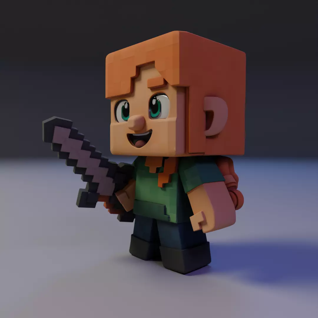 Alex mine 3D print model_13
