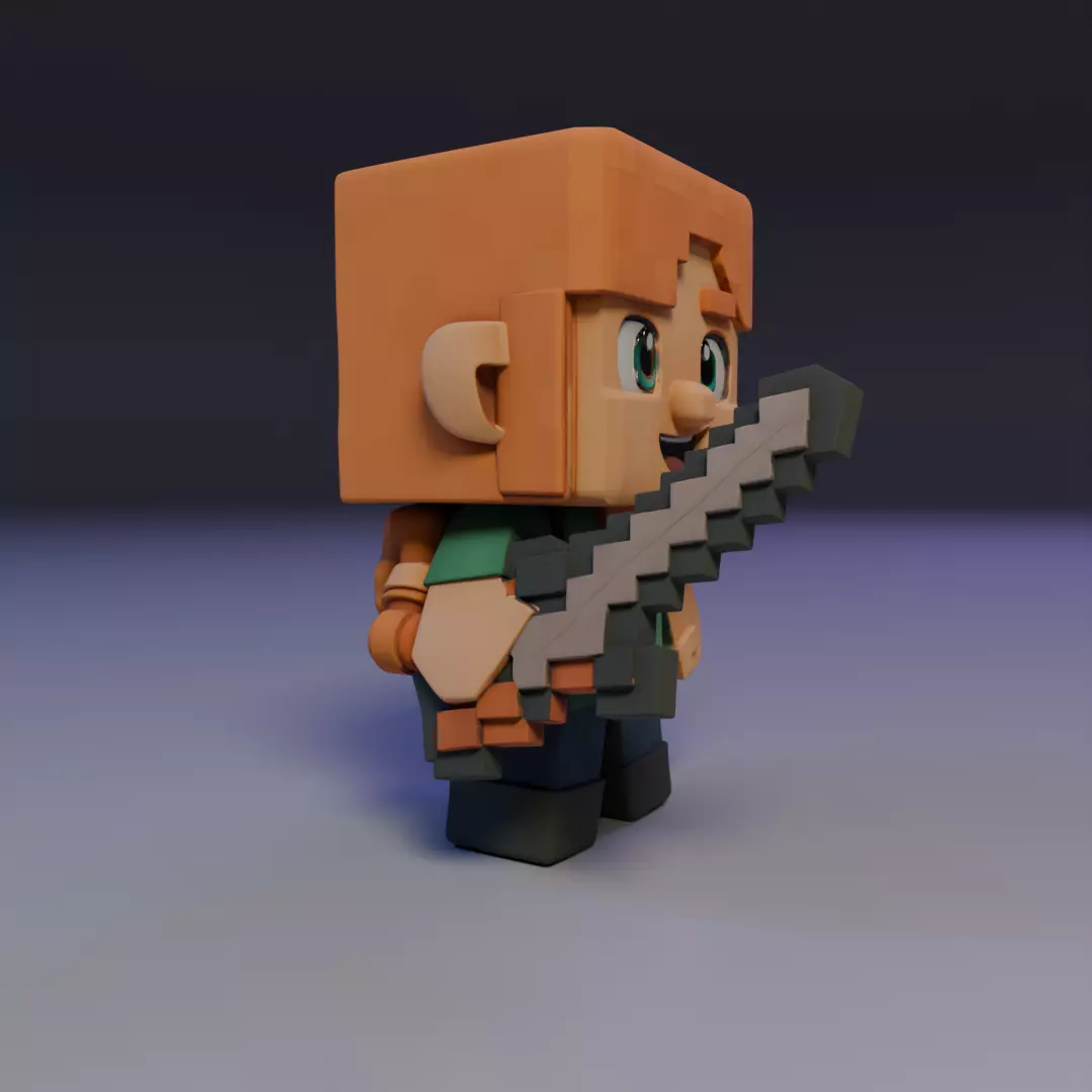 Alex mine 3D print model_11