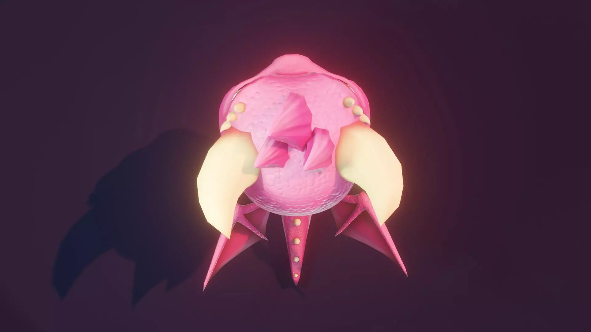 Pink Baby Dragon 3D Character with Audio Unity and Unreal Ready Low-poly 3D model_15