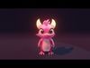 Pink Baby Dragon 3D Character with Audio Unity and Unreal Ready Low-poly 3D model_2