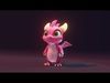 Pink Baby Dragon 3D Character with Audio Unity and Unreal Ready Low-poly 3D model_3
