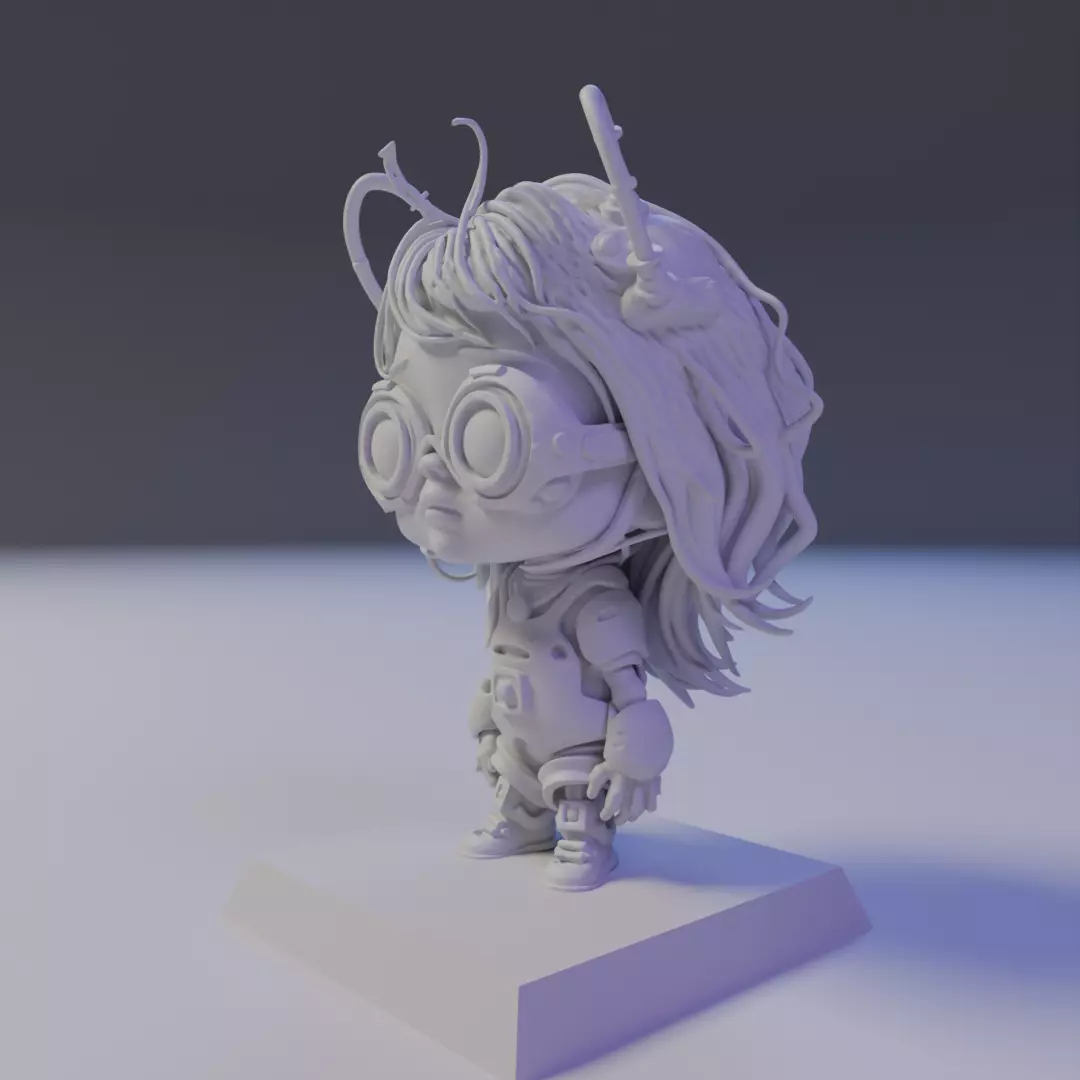 baby cyberpunk 3D print model_13