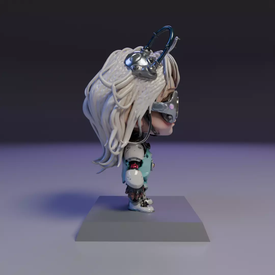 baby cyberpunk 3D print model_4