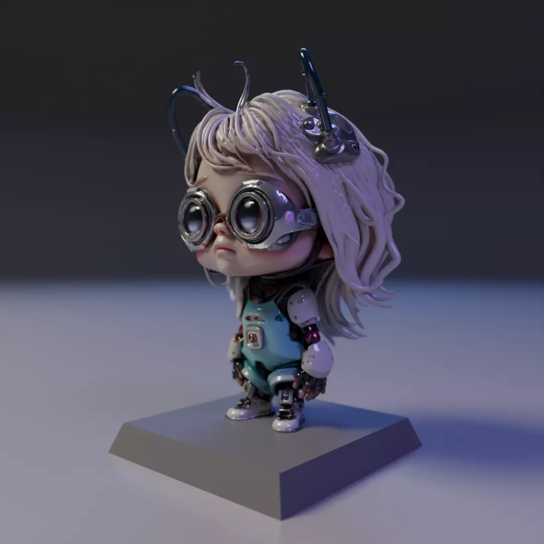 baby cyberpunk 3D print model_8
