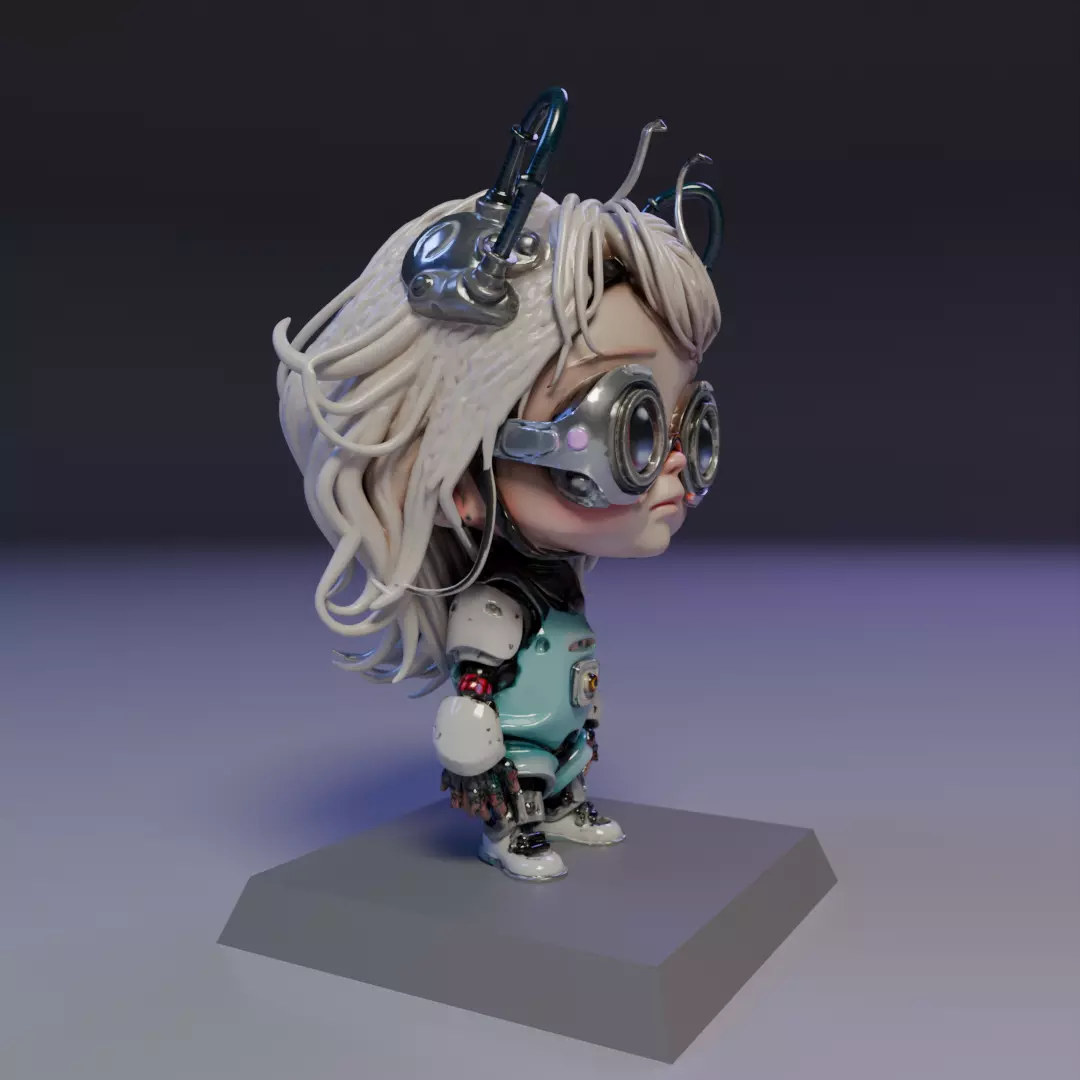 baby cyberpunk 3D print model_12