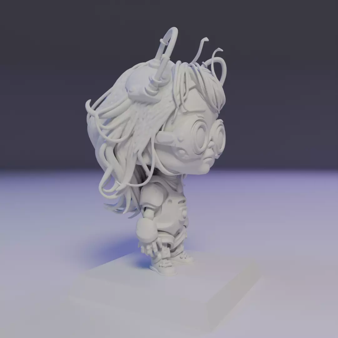 baby cyberpunk 3D print model_11