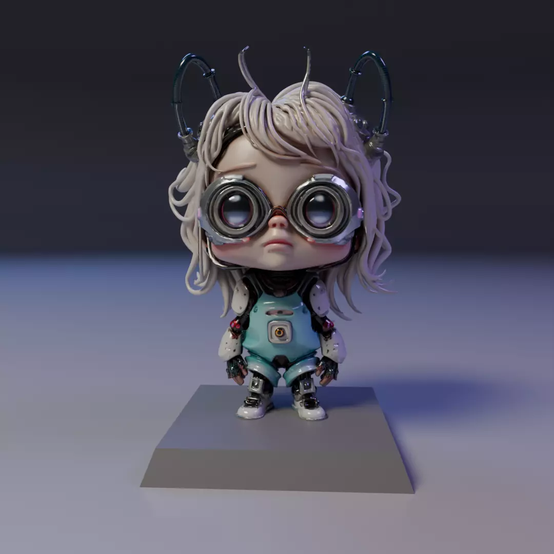 baby cyberpunk 3D print model_16