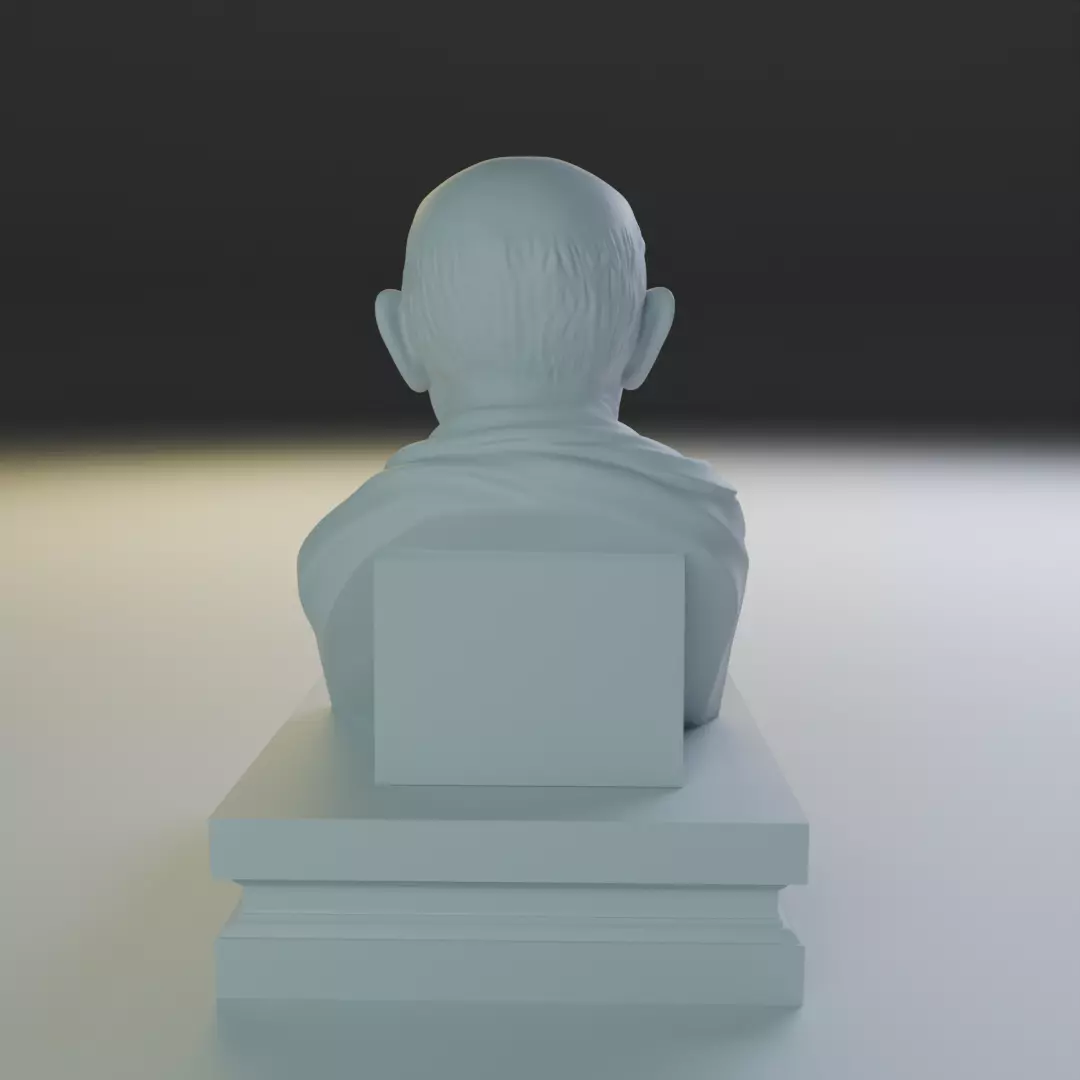 Mahatma Gandhi bust 3D print model_1