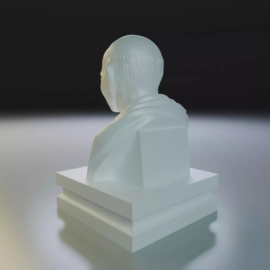 Mahatma Gandhi bust 3D print model_10