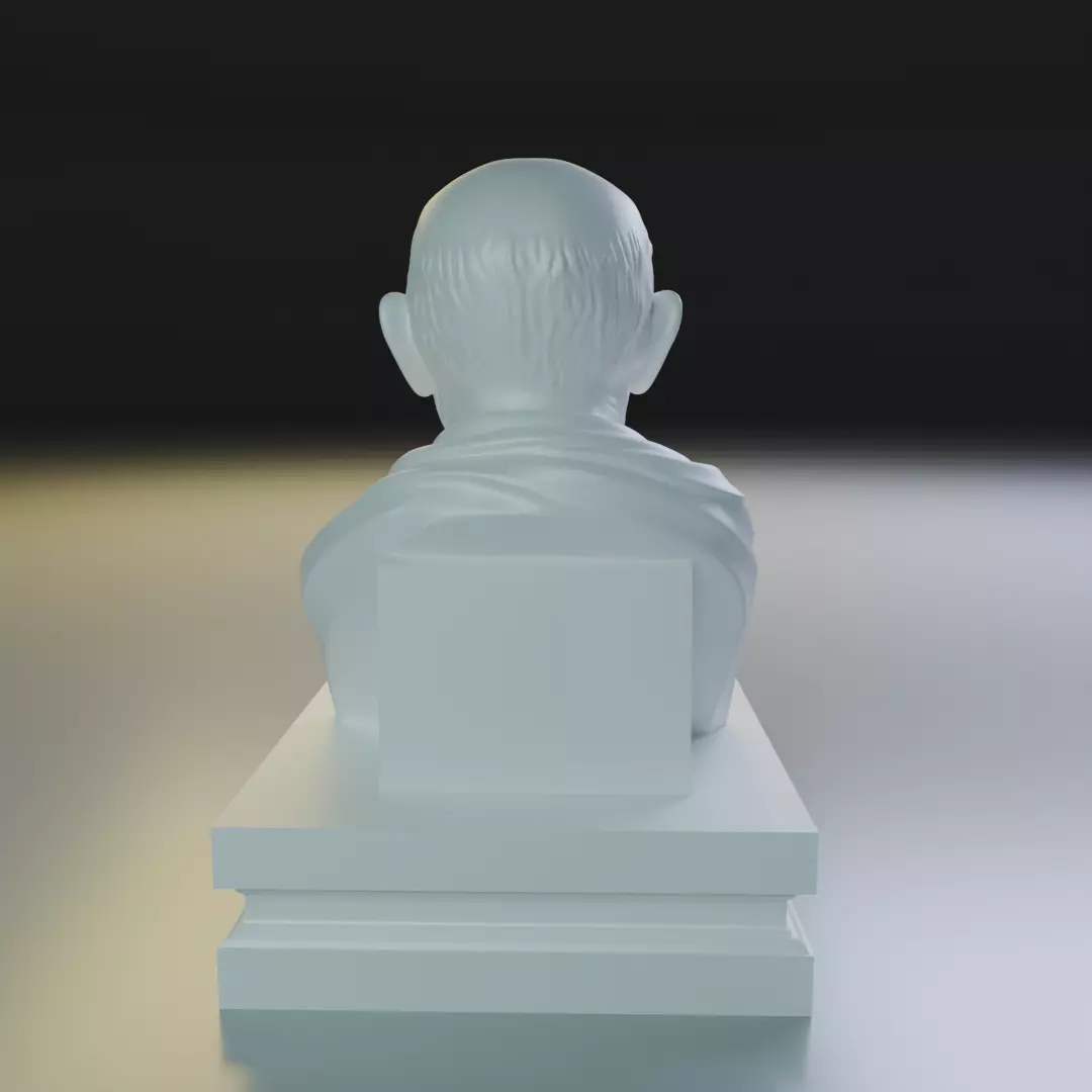 Mahatma Gandhi bust 3D print model_2