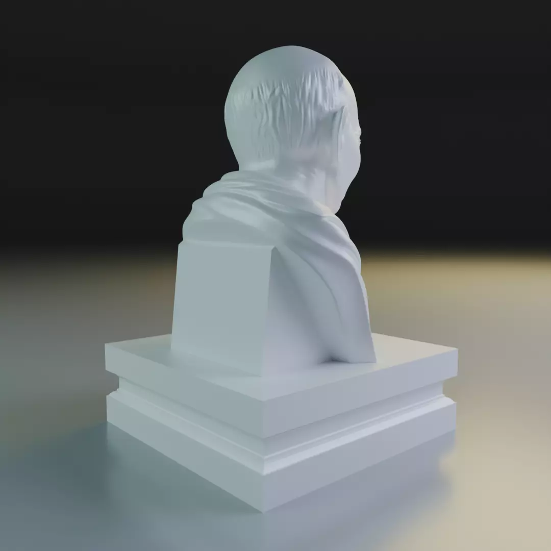 Mahatma Gandhi bust 3D print model_14