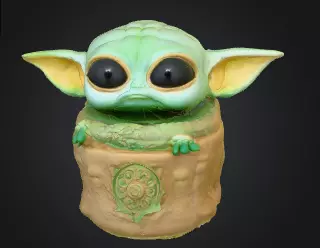 Baby Yoda or Grogu 3D Model Low-poly 3D model