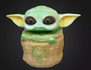 Baby Yoda or Grogu 3D Model Low-poly 3D model