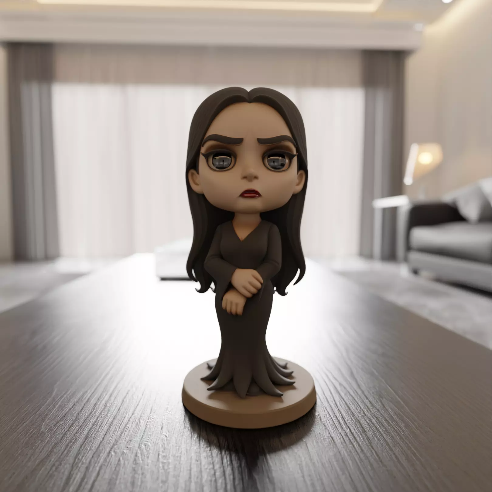 Morticia Addams 3D print model_0