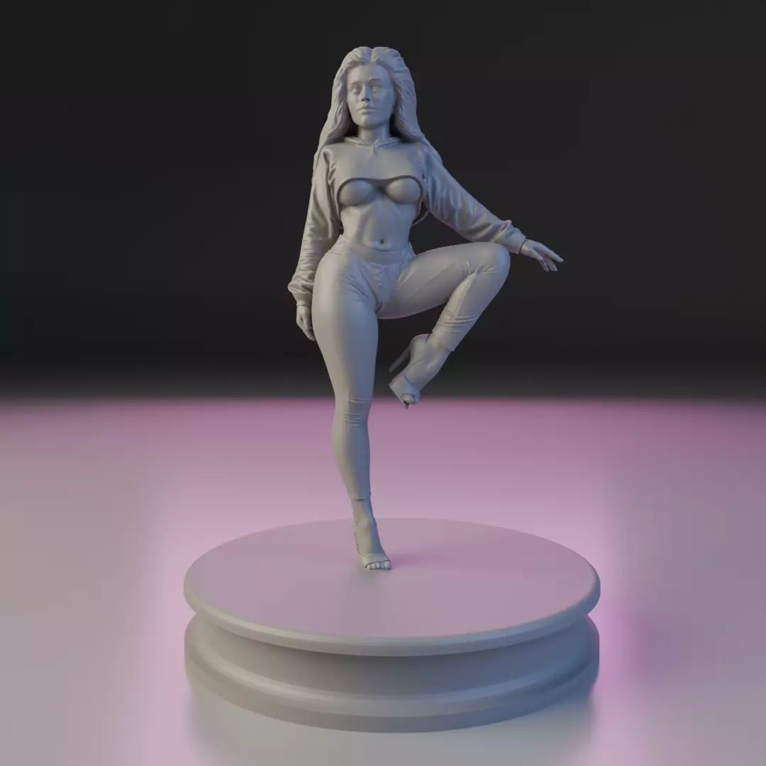 pin-up sexy girl 3D print model_0