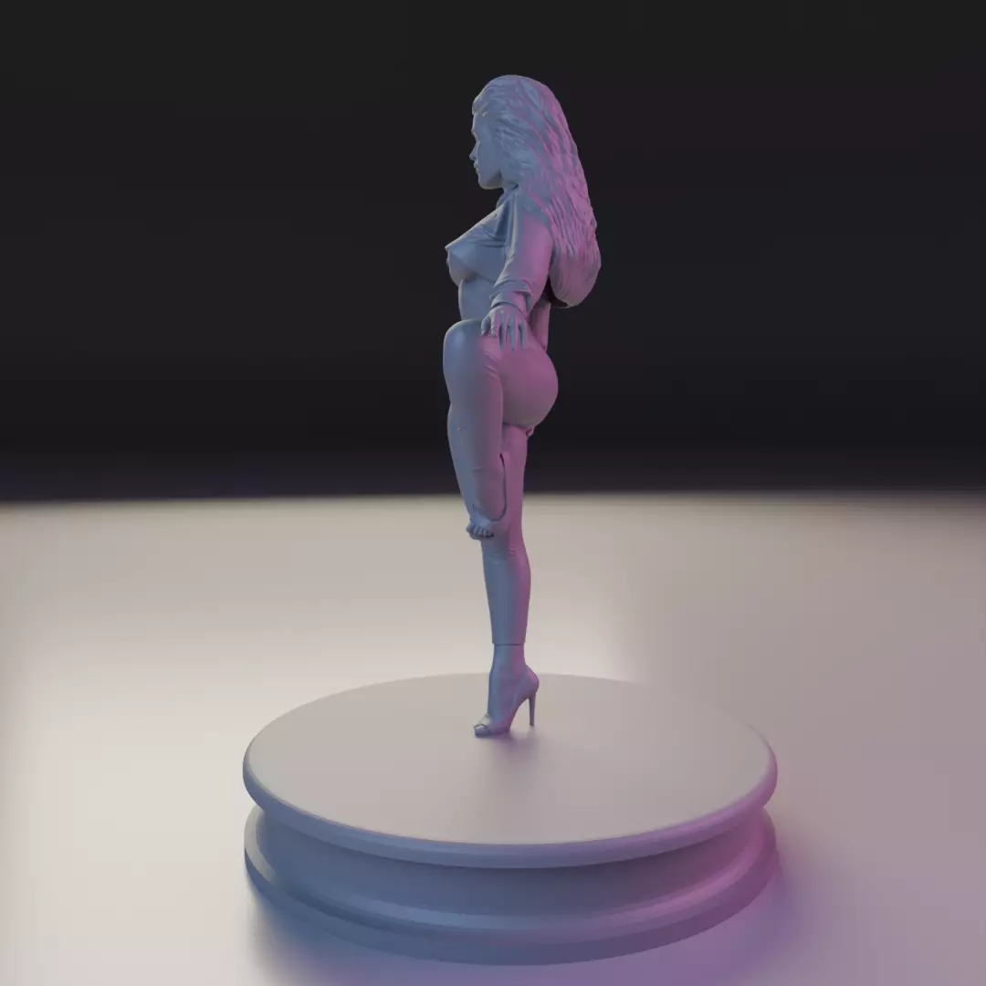 pin-up sexy girl 3D print model_5