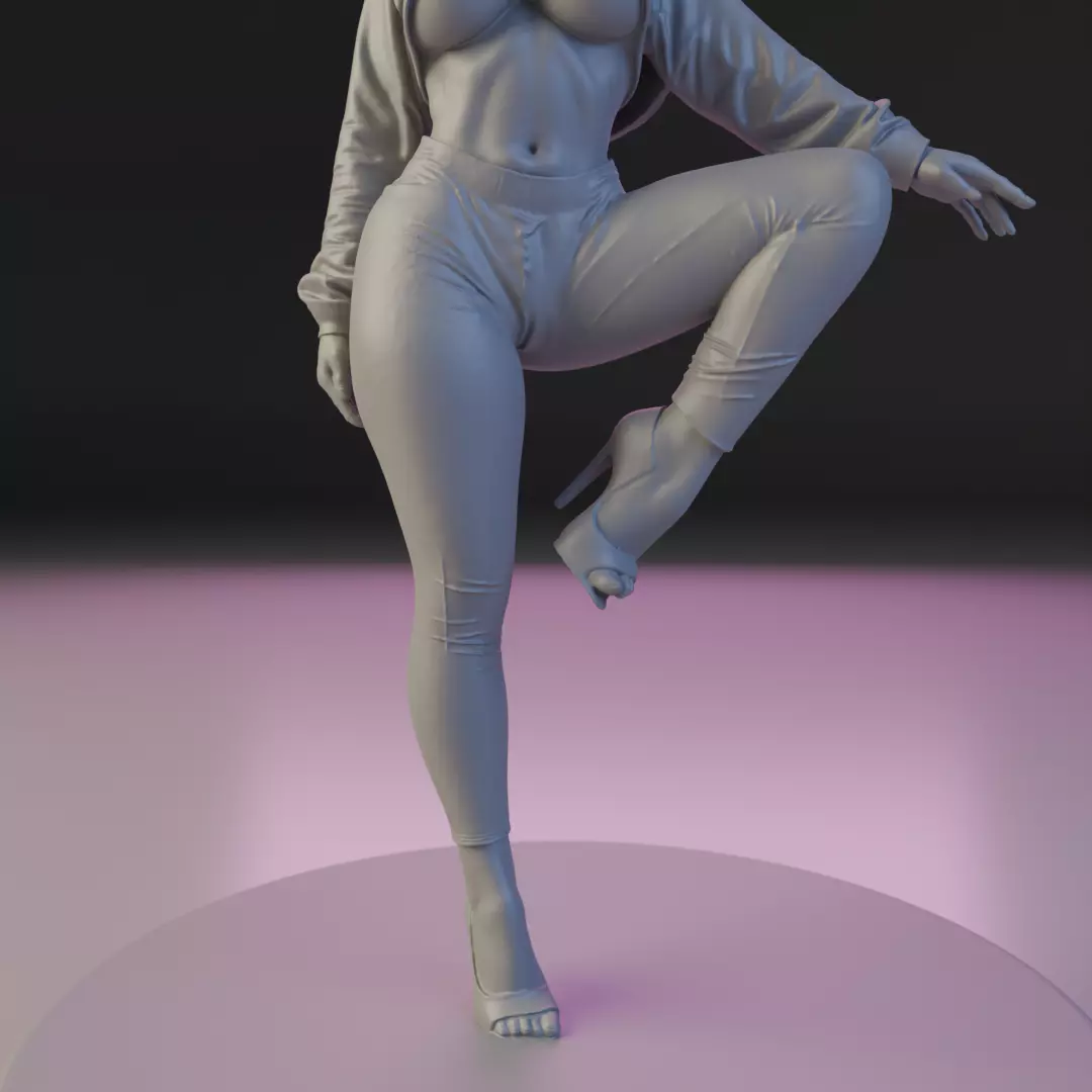 pin-up sexy girl 3D print model_8